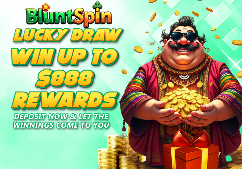 BluntSpin lucky draw promotion with gold coin rewards